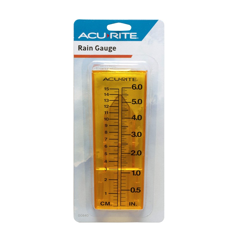 AcuRite 00840A1 Rain Gauge, Medium, Yellow