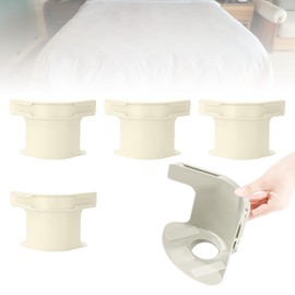 JiaYouLC 4PCS Heavy Duty Bed Sheet Holders with Lock Strips Removable Non Slip Sheetlocks Universal Bed Sheet Locks (White, L)