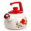 Whistling Tea Kettle Stovetop Rooster Enamelware Kettle 2.7-qt. (2.5 L)