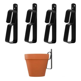 BEVIEVER Terracotta Pots Hangers, 4-9Inch Hanging Flower Pot Brackets for Outside, Plant Pot Clips, 4 Packs