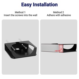 WAWXH1314 Echo Pop Wall Mount, Sturdy Aluminum Speaker Stand, Easy Installation, Wall Mount Bracket for Echo Pop with Cable Management (Black)