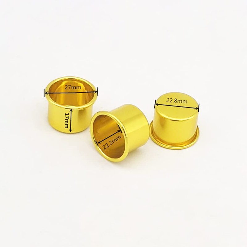 UUYYEO 20 Pcs Golden Metal Candle Cups Holders Candlestick Liners