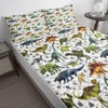 BSNTHO Dinosaur Waterproof Mattress Pads Set Jurassic Dinosaur Printed Full