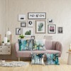 HOSTECCO Turquoise and Grey Cushion Covers 45x45 cm Pack of