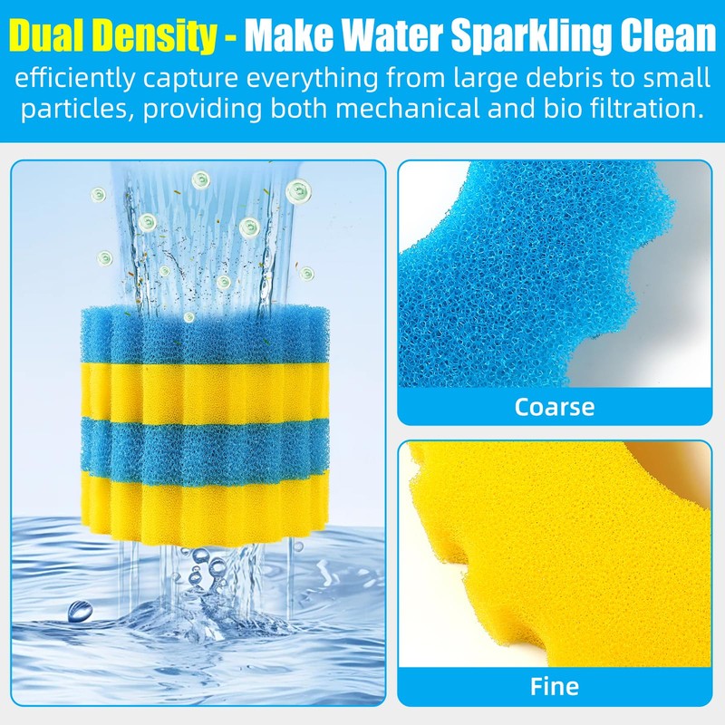 AQUANEAT Replacement Sponge Filter Media Pad Compatible With VIVOHOME/VEVOR/VIVOGROW 1580/1840