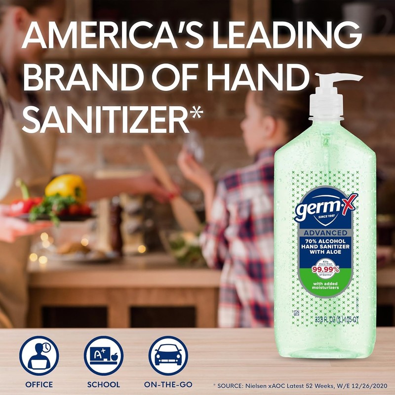 Germ-X Advanced Hand Sanitizer with Aloe and Vitamin E, 1