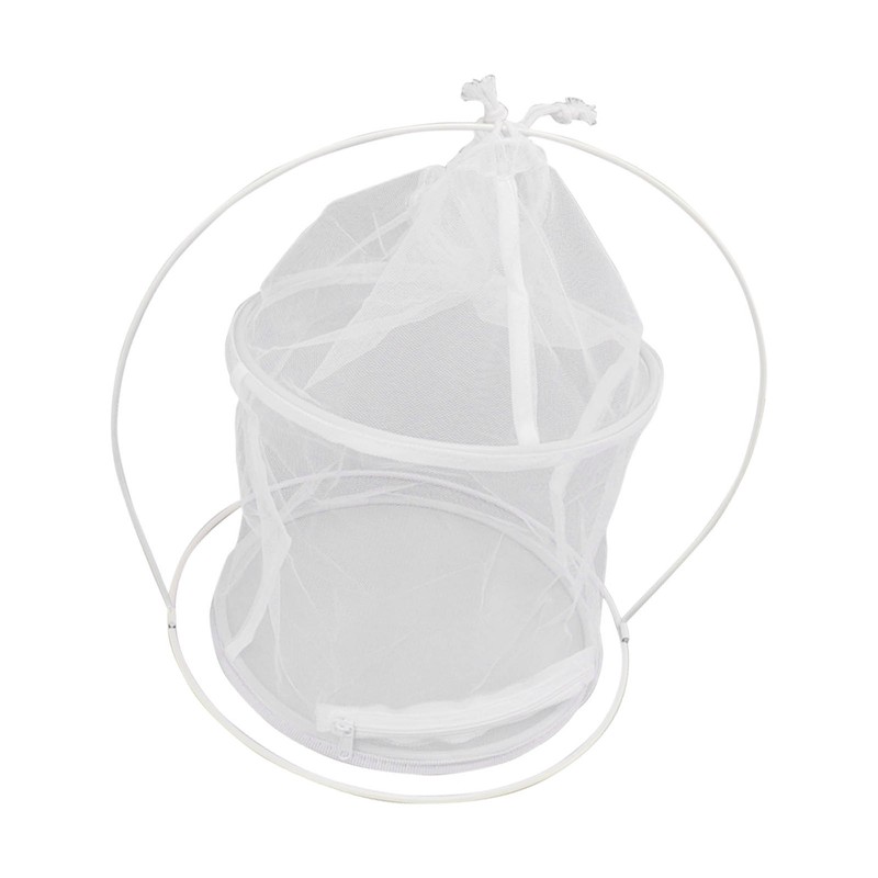 Cylindrical Iron Frame Hanging Cage Butterfly Habitat Cage Ornamental Outdoor