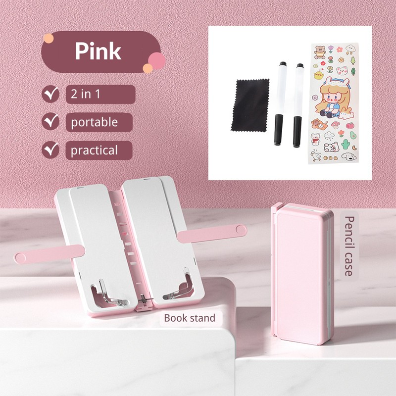 Book Stand Pencil Box Multifunction Pencil Case with Book Stand