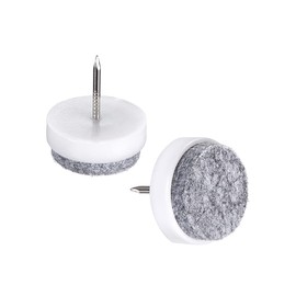 uxcell Nail On Furniture Felt Pads Glide Chair Table Leg Protector 22mm Dia White 40pcs