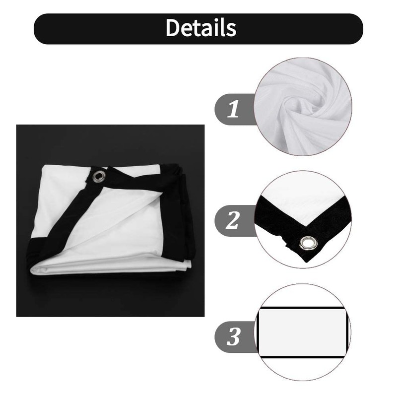 Portable HD Projector Screen 16: 9 Film Screen without Folds,