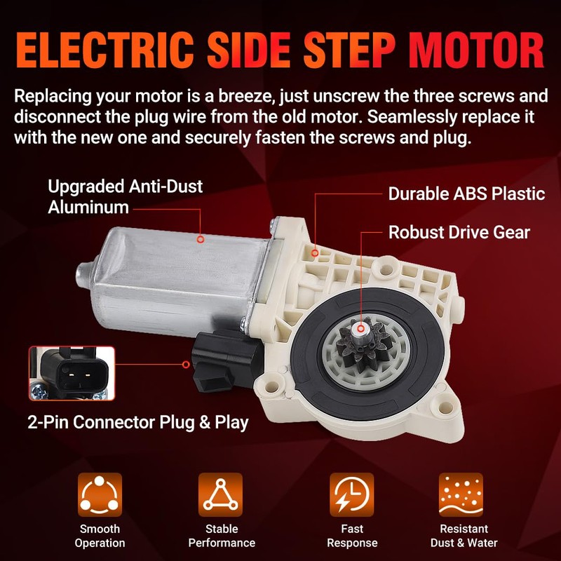 80-03129-90 Electric Side Step Motor, Compatible with Ford F150, Super