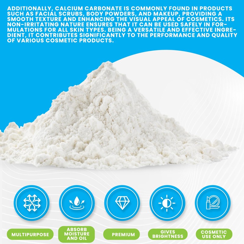 Calciumc Arbonate Powder 100 g Used in Mineral Makeup Formulations