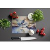 Caroline's Treasures DAC2850LCB Blue Heron Glass Cutting Board Large Decorative