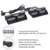 XRIDONSEN Amber 2 in 1 Emergency Dash Strobe Lights Interior