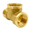 Joywayus 3/4 GHT Threaded Brass Pipe Fitting Tee T 3-way