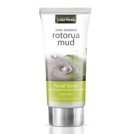 Wild Ferns Rotorua Mud Facial Scrub with Grapefruit and Calendula 100ml