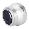 0.45X Silver Optical Glass Camera Wide Angle Magnification Additional Lens