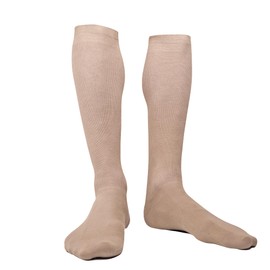 Medical Compression Socks for Men and Women 60% Organic Cotton, beige
