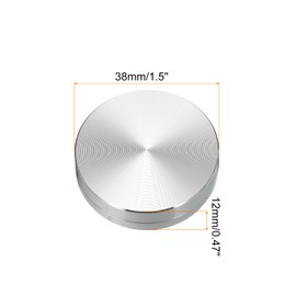 MECCANIXITY 1.5inch Rotating Swivel Stand with Steel Ball Bearings Annular Lazy Susan Base Turntable M5 One Side Screw Hole for Kitchen Corner Cabinets, Annular 0.47inch Silver