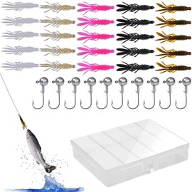 Soft Fishing Lures - Realistic Sinking Bait | Realistic Lures and Lead Hook for Trout Bass Freshwater Salmon Sea Saltwater Lake Swamp Stream Catfish Walleye Crappie