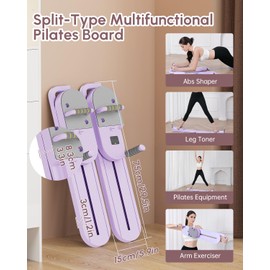 AMAZINGHOME Pilates Board - Multi-Functional Pilates Reformer for Core & Abdominal Training, Top-Tier Pilates Equipment for Women’s Home Fitness