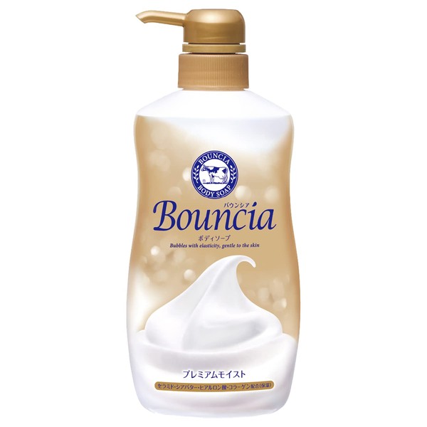 Bouncia Premium Moist Body Soap with Pump, 16.2 fl oz (460 ml)