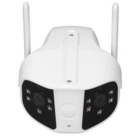 Security Camera Outdoor Indoor, 1080P Dual Lens Cameras with Color Night Vision, 180° Wide Angle WiFi Surveillance Camera Waterproof, 2 Way Audio Intercom for Baby Pet Elderly Home