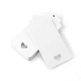 ANGEL & DOVE 25 White Heart Message Tags - for Funeral, Wedding, Celebration of Life, Memorial