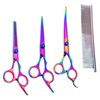 Dog Grooming Scissors Kit Professional Stainless Steel Safety Round Tips