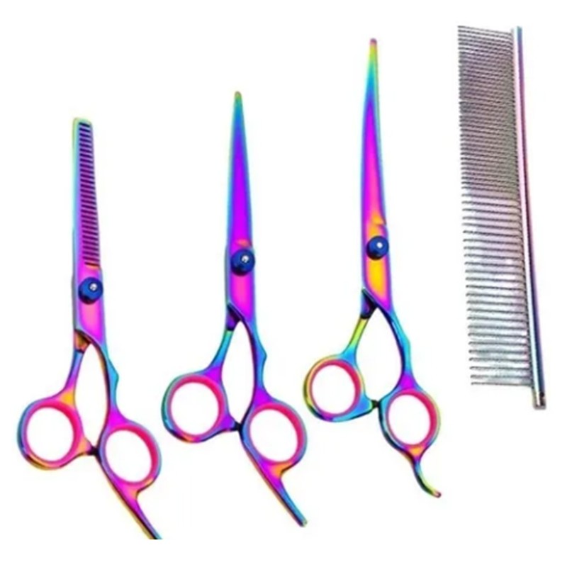 Dog Grooming Scissors Kit Professional Stainless Steel Safety Round Tips