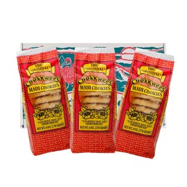 The Original Maui CookKwees Hawaii Cookies 3 Pack- 6 oz. Each (Coconut Macadamia Nut Shortbread)