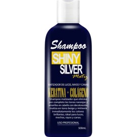 Shampoo VIVONATURAL Shiny Silver SHINY SILVER SHAMPOO MATIZADOR de rose balance en dosificador de 1L de 500g por 1 unidad de 500mL