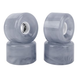 4Pcs 52mm Skateboard Wheel Set, 78A Hardness PU Translucent Flashing High Rebound PU Wheels Replacement with Pro Bearings for Longboards and Cruisers (Gray)