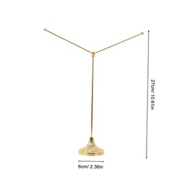 Outanaya Metal V Shaped Table Flag Holder with Stable Base Portable Desk Flag Pole for Office and Party Display Easy Install Desktop Flagpole Accessory