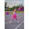 ReliBeauty ReliBeauty Cheerleader Kostüm Kinder Kleid mit Pompoms und Kopfschmuck，pink,110