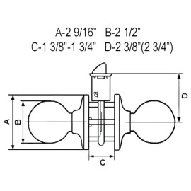 House Guard Hardware 10 Privacy Satin Nickel Finish Oval Handle Knobs Door Lock for Bedroom Bathroom