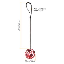 PATIKIL Soccer Kick Net, Soccer Return Throw Training Net Solo Juggling Net Training Aid Equipment for Youth Adults Kicking Practice Fits Ball Size 3, 4, 5, Red