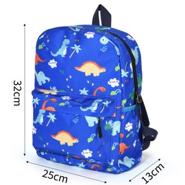 Morwealth Children's Backpack for Boys / Girls 3-8 Years, Nursery Backpack with Chest Strap, Reflective Stripes, Children's Backpack, Cute Cartoon, 10 L, Preschool School Backpack, lightblue