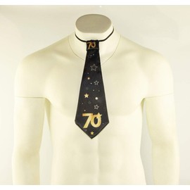 Happium Happy Birthday Black Gold Tie - Party By Age (70th)