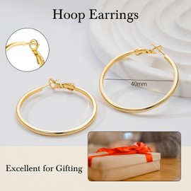 SANDRA REDD Gold Hoop Earrings 14K Gold Earrings for Women
