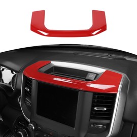 JOSHELA for RAM Center Dashboard Storage Bin Trim Cover Fit for RAM 2018-Present Red Interior Accessories