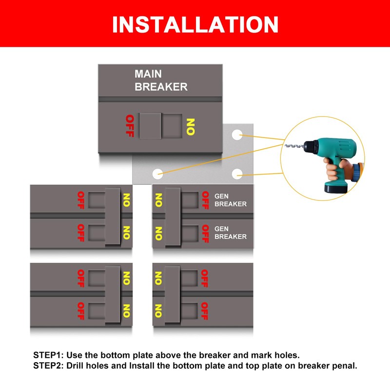 Generator Interlock Kit Compatible with Square D QO or Homeline
