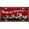 Smart Blonde Keep On Trucking Novelty Metal License Plate LP-8764