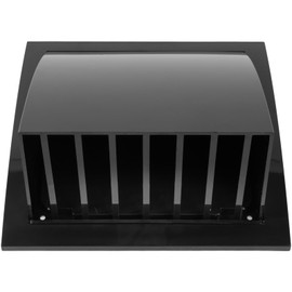 HVAC OV 6 Inch Black ABS Plastic Exhaust Dryer Vent Cover with Hood - Exhaust Cap Fit for Bathroom, Kitchen, Laundry and Garage Ventilation Systems, Indoor and Outdoor Air Vent Cover