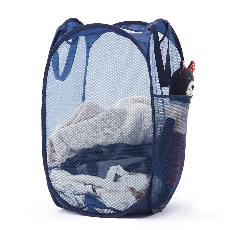 Collapsible Pop Up Laundry Basket, Hamper with Sturdy Handles and