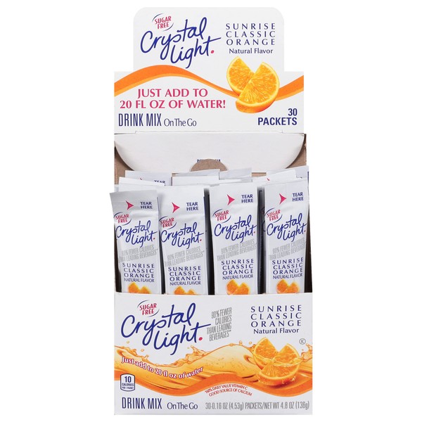 Crystal Light Sugar-Free Orange On-The-Go Powdered Drink Mix 120 Count