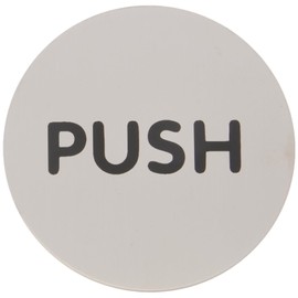 Durable Picto Sign 490223 Door Round Push Ø 65 mm Metallic silver