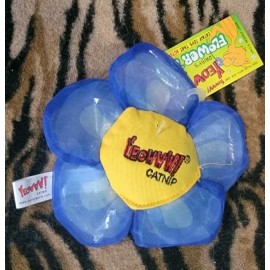 Yeowww! Cat Kitten Catnip Flower Top Toy Blue Ea .