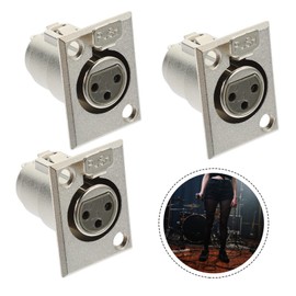 FUNOMOCYA 10pcs Pin Female Microphone Panel Mount Connector Audio Adapter for Sound and Enhanced Conductivity Applications