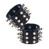 Seaberila Unisex Black Metal Spike Studded Cuff Bracelet Punk Rock